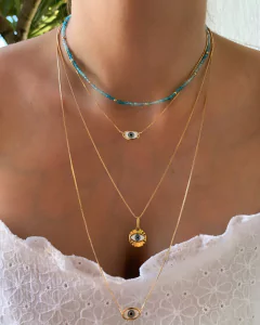 Choker / Gargantilha / Escapulário - Banhada à Ouro ☼