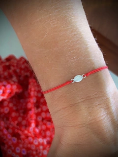 Pulseira Macramê Fio de Algodão c/ Mini Búzio 5.5mm - Banhada à Ouro / Prata 925 ≋⎈