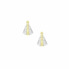Brinco Nossa Senhora Aparecida 12mm - Banhado à Ouro/ Prata 925 ≋⎈ na internet