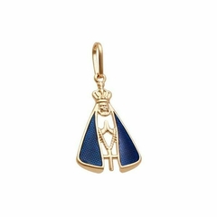 Pingente Passante Nossa Senhora Aparecida Vazada 20mm - Banhado à Ouro/ Prata 925 ≋⎈ - comprar online