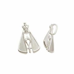 Pingente Passante Nossa Senhora Aparecida Vazada 20mm - Banhado à Ouro/ Prata 925 ≋⎈ - Santa Paz Acessórios