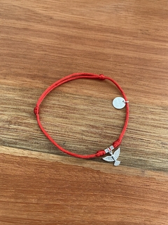 Pulseira Fio de Cetim Pingente Espírito Santo - Banhada à Ouro / Prata 925 ≋⎈ - Santa Paz Acessórios