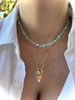 Choker Mix Pedras Naturais Amazonita - Banhada à Ouro / Banhada à Prata ⚓︎ - comprar online