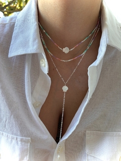 Choker Mini Miçangas Tubinhos Coloridos e Bolinhas Madrepérola - Banhada à Ouro / Banhada à Prata ⚓︎ - comprar online