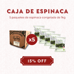 CAJA DE ESPINACA - 5 PAQUETES DE 1KG