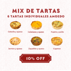COMBO MIX DE TARTAS AMOEDO - 6 tartas individuales