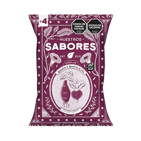 CHIPS DE REMOLACHA & BATATA CON SAL MARINA - NUESTROS SABORES