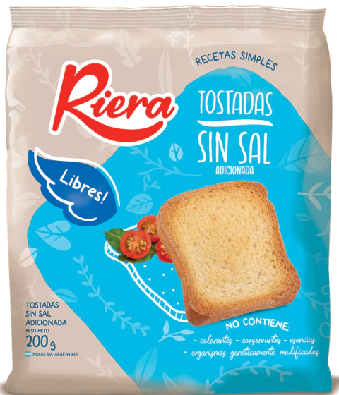 Tostadas Sin Sal - RIERA - comprar online