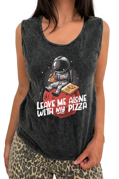 Musculosa Astronauta Pizza - Corte largo