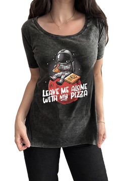 Remera Astronauta Pizza (Mujer)