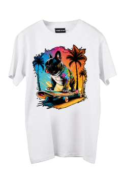 Remera Bulldog Skater (Nevada, Negra o Blanca) en internet