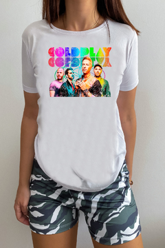 Remera Coldplay SS'23 (Blanca - Negra)