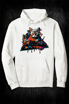 Buzo Hoodie - DJ Cat (Off White) - comprar online
