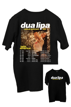 Remera Dua Lipa Radical Optimism Tour (Frente y Espalda) (Nevada o Negra) en internet