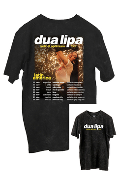 Remera Dua Lipa Radical Optimism Tour (Frente y Espalda) (Nevada o Negra) - comprar online