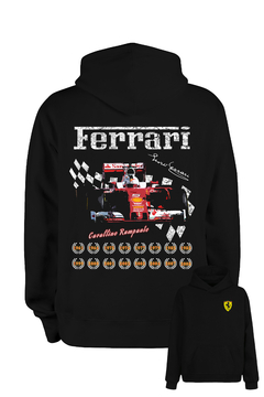 Buzo Hoodie Ferrari F1 Team (Frente y Espalda) (Negro) - comprar online