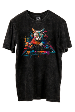 Remera Cat DJ (Nevada, Negra o Blanca)