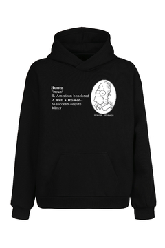 Buzo Hoodie Los Simpsons Homero Diccionario (Negro) - comprar online
