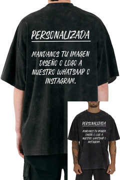 Remera Oversize Personalizada (FRENTE Y ESPALDA) (Nevada)