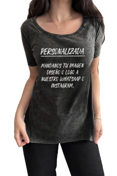 Remera Personalizada Mujer (Nevado,Negro o Blanco)