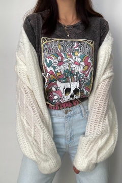 Saco Lana - Manga Over (Blanco) - comprar online