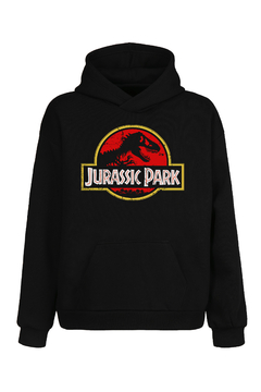 Buzo Hoodie Jurassic Park Logo '90 (Negro) - comprar online