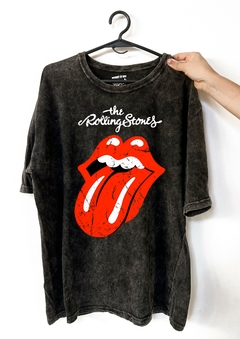 Remera Lengua Stones (Nevada, Negra o Blanca)