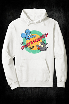 Buzo Hoodie - Los Simpsons Itchy and Scratchy (Off White) - comprar online