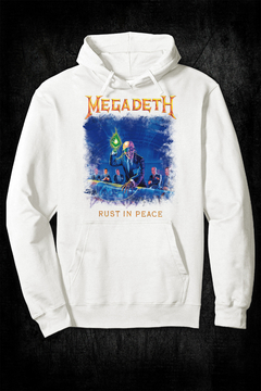 Buzo Hoodie - Megadeth Rust In Peace 2 (Off White) - comprar online
