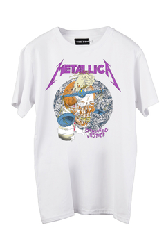 Remera Metallica Damaged Justice (Nevada, Negra o Blanca) en internet