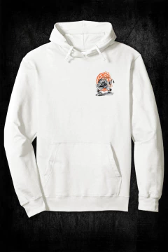 Buzo Hoodie - Tortugas Ninja Sumi-e Michelangelo (FRENTE y ESPALDA) (Off White) en internet
