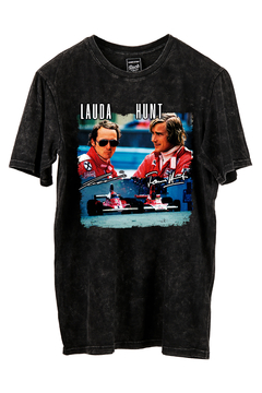 Remera Niki Lauda y James Hunt (Nevada, Negra o Blanca)