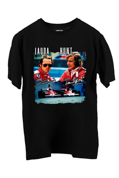 Remera Niki Lauda y James Hunt (Nevada, Negra o Blanca) - comprar online