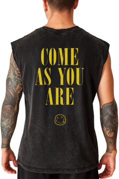 Musculosa Regular Fit - Nirvana Come As You Are (Frente y Espalda) (Nevada) en internet