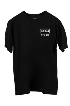 Remera Oasis Tour 25 - FRENTE y ESPALDA (Nevada o Negra) en internet