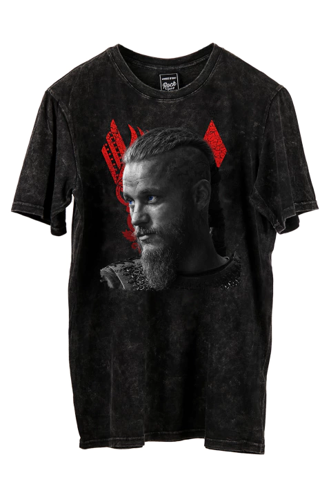 Remera Vikings - Ragnar (Nevada, Negra o Blanca)