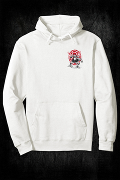 Buzo Hoodie - Tortugas Ninja Sumi-e Raphael (FRENTE y ESPALDA) (Off White) en internet