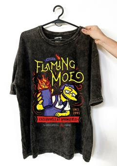 Remera Los Simpsons - Llamarada Moe (Nevada, Negra o Blanca)