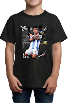 Remera Lautaro Martinez - Bicampeon de america 2024 (Niño/a Nevada)