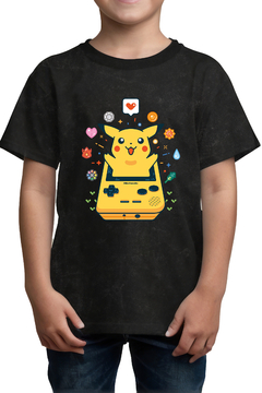 Remera Pikachu Gameboy (Niño/a Nevada)