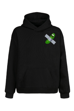 Buzo Hoodie Pickle Rick (estampa frente y espalda) (Negro) - comprar online