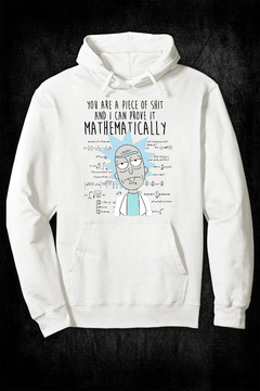 Buzo Hoodie - Rick and Morty - Mathematically (Off White) - comprar online