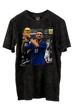 Remera Scaloni (Nevada,Negra o Blanca)