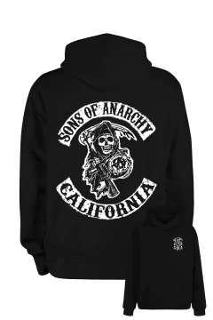 Buzo Hoodie Sons of Anarchy (Frente y Espalda) (Negro) - comprar online