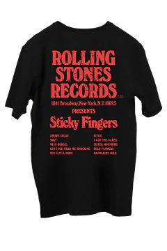 OUTLET - Remera Stones Sticky Fingers - frente y espalda (Negra) - comprar online