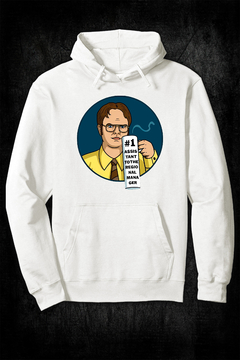 Buzo Hoodie - The Office Dwight Taza (Off White) - comprar online