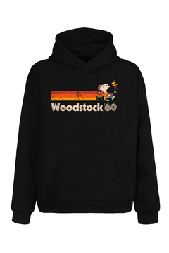 Buzo Hoodie Snoopy Woodstock '69 (Negro) - comprar online