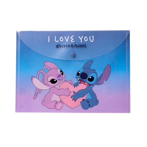 SOBRE STITCH A4 PLASTICO CON BOTON MOOVING - comprar online