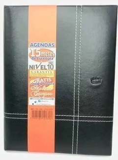 AGENDA NIVEL 10 N*8 SIMIL CUERO DIARIA 3671 con pespunte