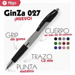 Boligrafo filgo ginza 027 retractil azul